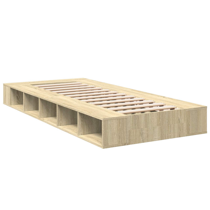 Sengestel med opbevaring Sonoma-eg 80 x 200 cm Konstrueret træ