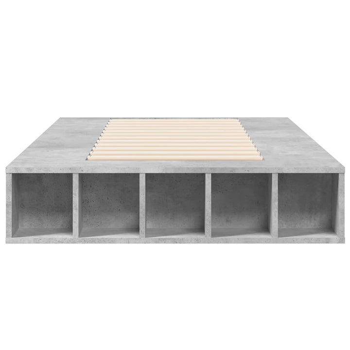 Sengestel med opbevaring Betongrå 80 x 200 cm Konstrueret træ