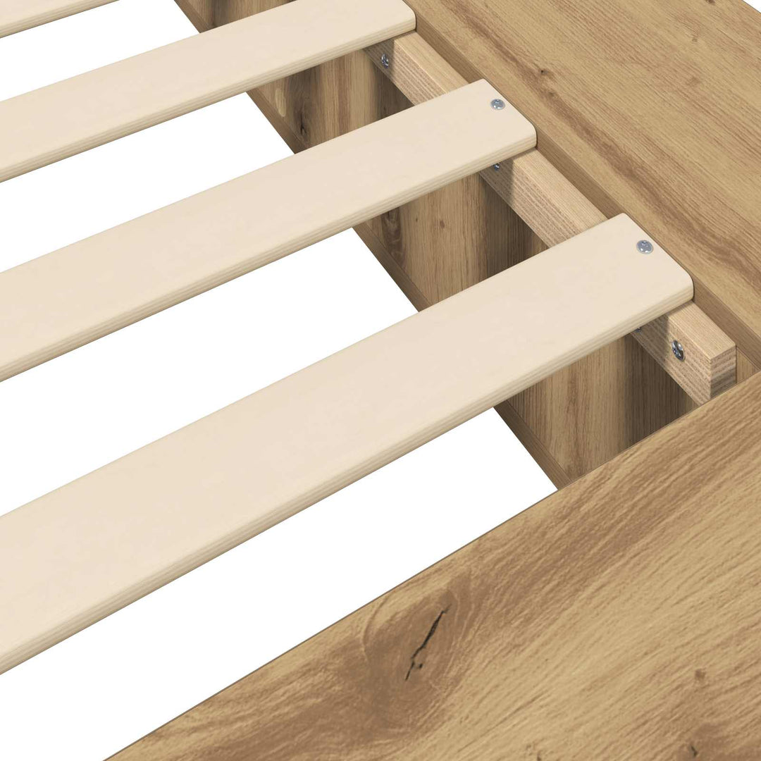 Sengestel med opbevaring Artisan-eg 80 x 200 cm Konstrueret træ