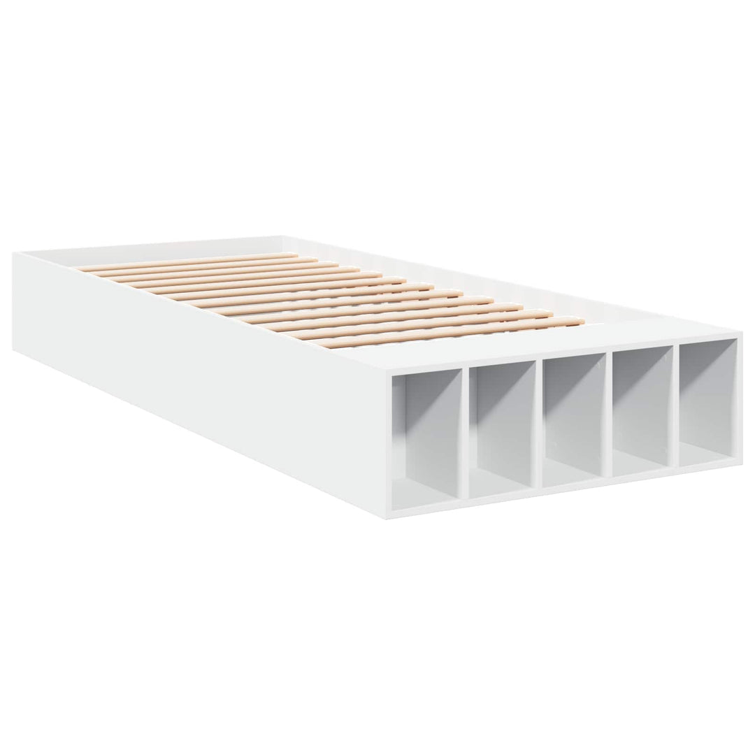 Sengestel med opbevaring Hvid 80 x 200 cm Konstrueret træ