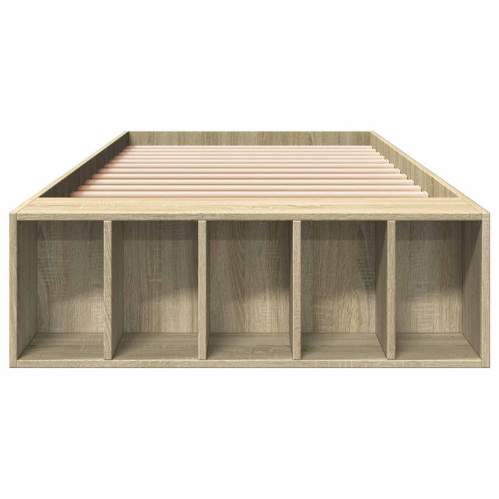 Sengestel med opbevaring Sonoma-eg 80 x 200 cm Konstrueret træ