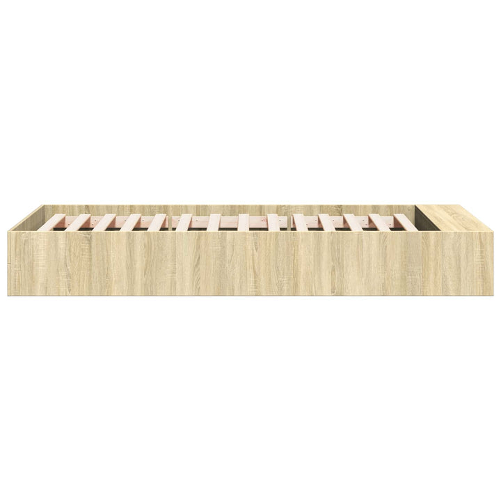 Sengestel med opbevaring Sonoma-eg 80 x 200 cm Konstrueret træ