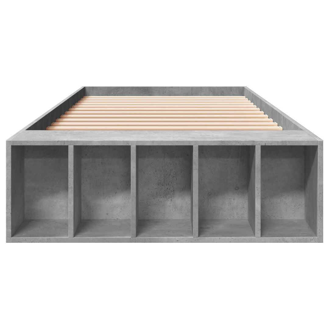 Sengestel med opbevaring Betongrå 80 x 200 cm Konstrueret træ