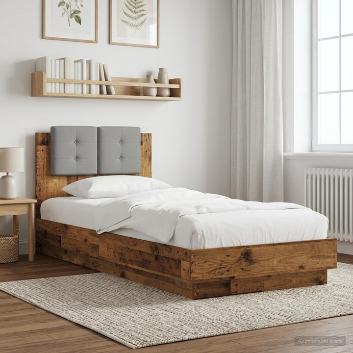 Sengestel med hovedgærde med hovedgærde Gammelt træ 80 x 200 cm