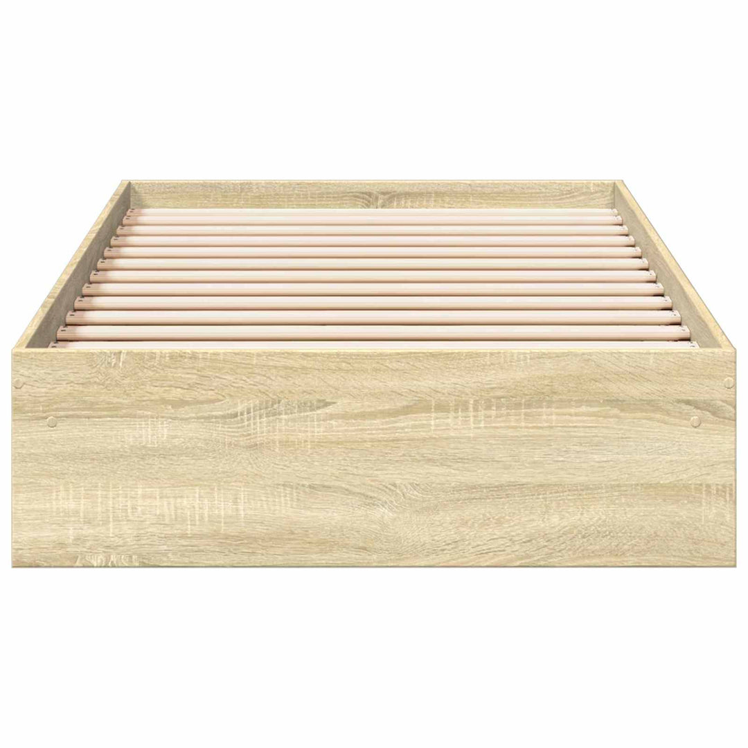 Sengestel med opbevaring Sonoma-eg 80 x 200 cm Konstrueret træ