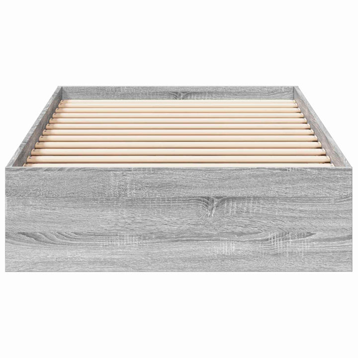 Sengestel med opbevaring Grå Sonoma 80 x 200 cm Konstrueret træ