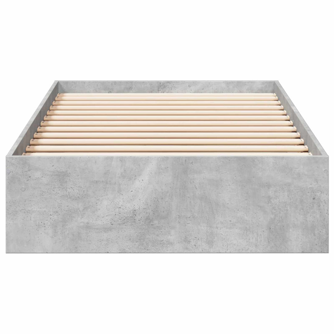 Sengestel med opbevaring Betongrå 80 x 200 cm Konstrueret træ