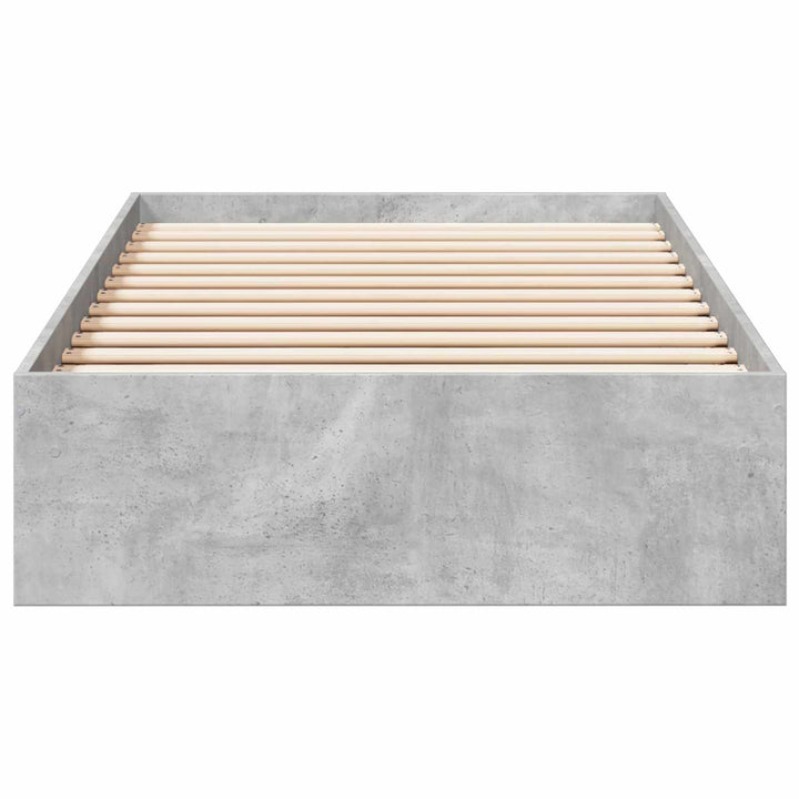 Sengestel med opbevaring Betongrå 80 x 200 cm Konstrueret træ