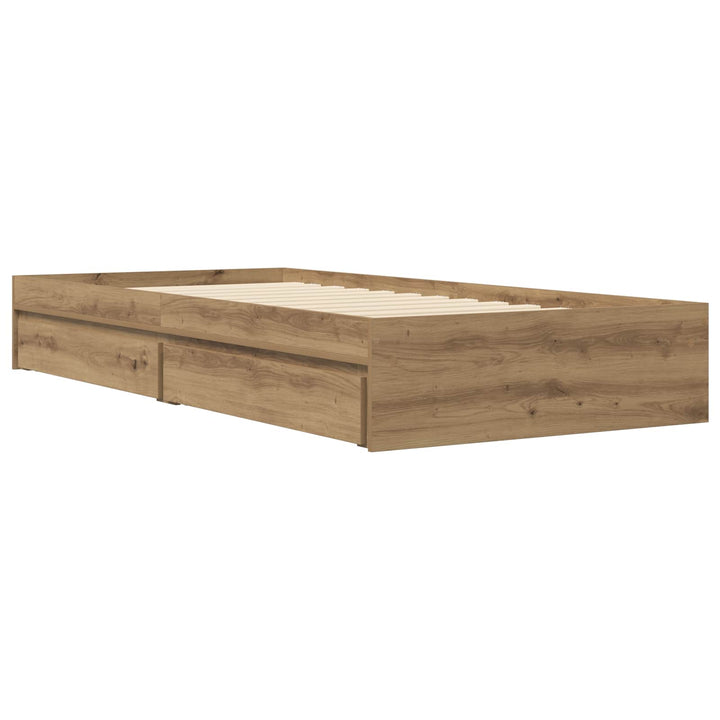 Sengestel med opbevaring Artisan-eg 80 x 200 cm Konstrueret træ