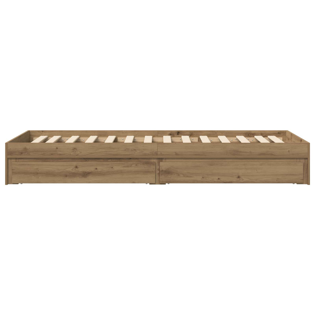 Sengestel med opbevaring Artisan-eg 80 x 200 cm Konstrueret træ