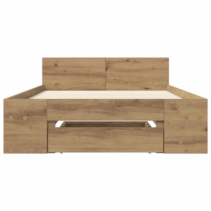 Sengestel med opbevaring Artisan-eg 80 x 200 cm Konstrueret træ