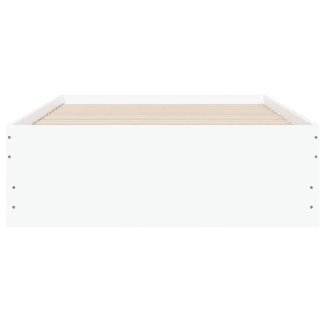 Sengestel med opbevaring Hvid 80 x 200 cm Konstrueret træ