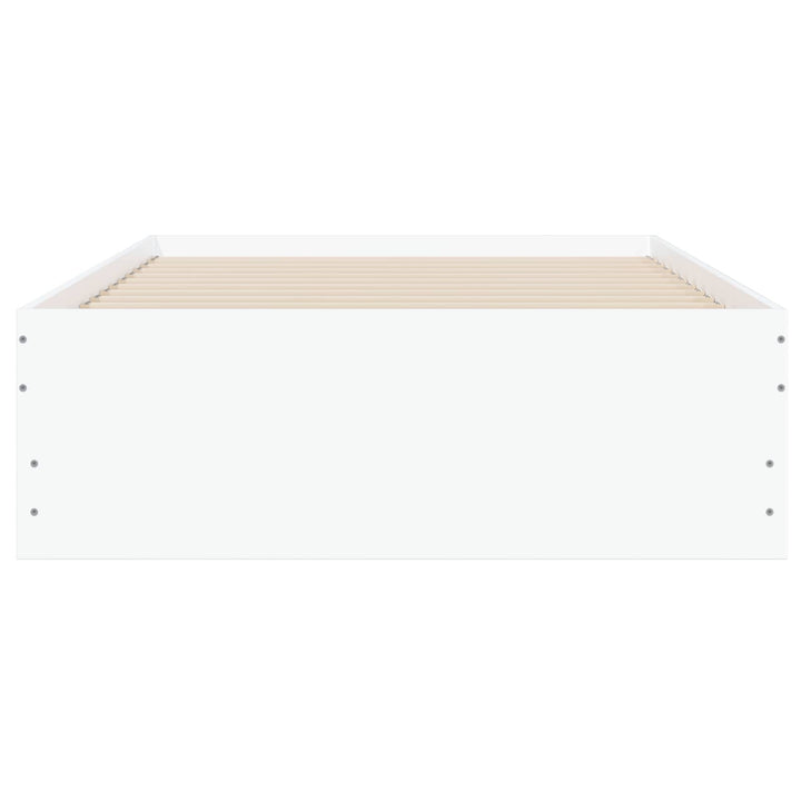 Sengestel med opbevaring Hvid 80 x 200 cm Konstrueret træ