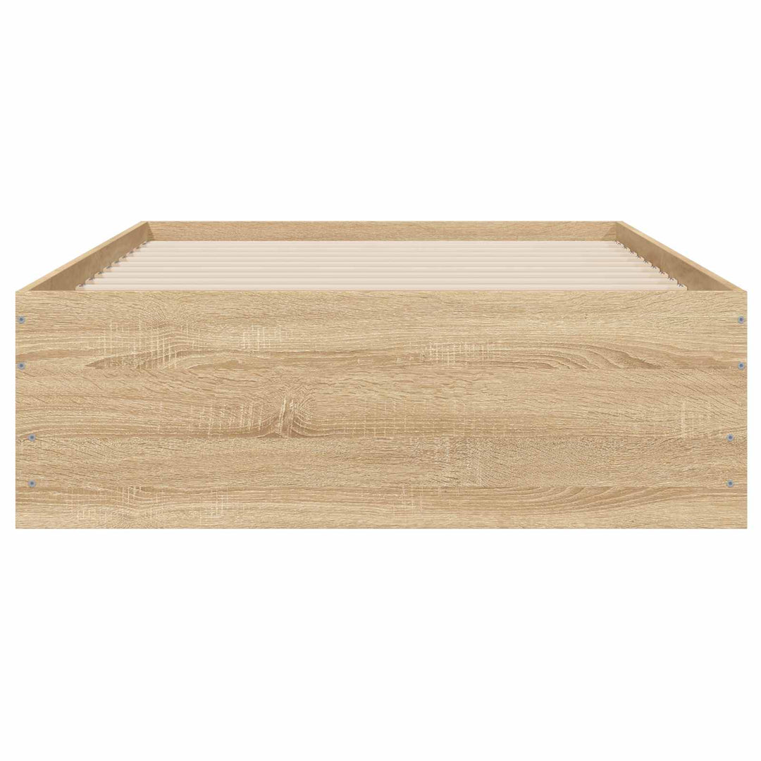 Sengestel med opbevaring Sonoma-eg 80 x 200 cm Konstrueret træ