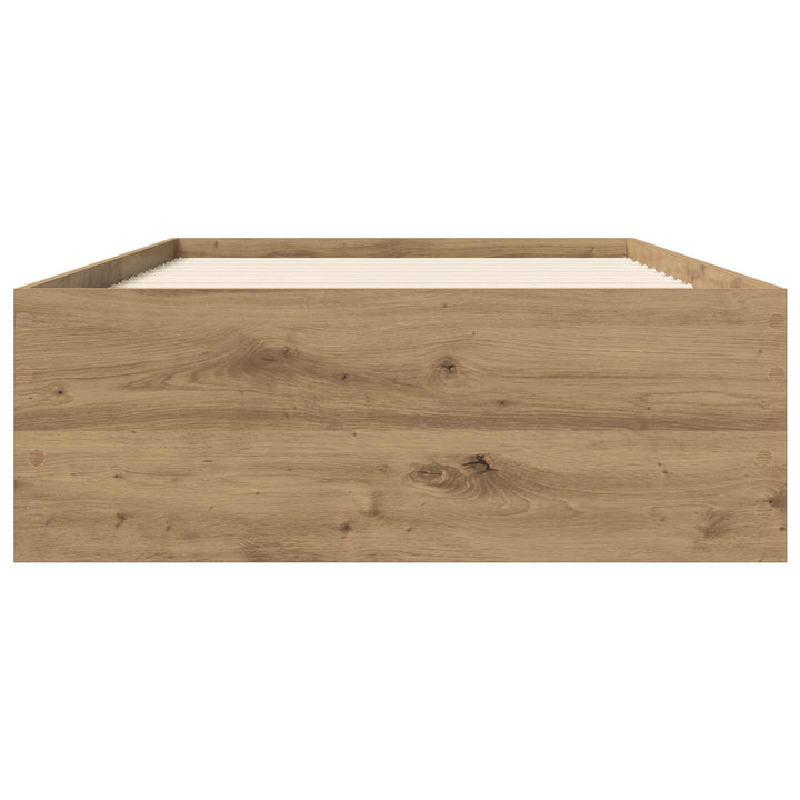 Sengestel med opbevaring Artisan-eg 80 x 200 cm Konstrueret træ