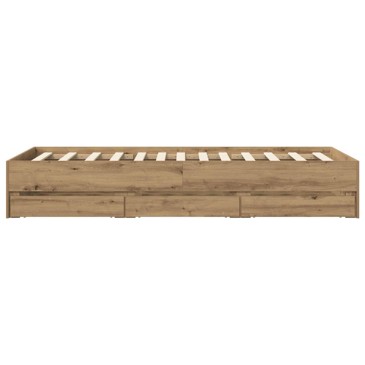 Sengestel med opbevaring Artisan-eg 80 x 200 cm Konstrueret træ