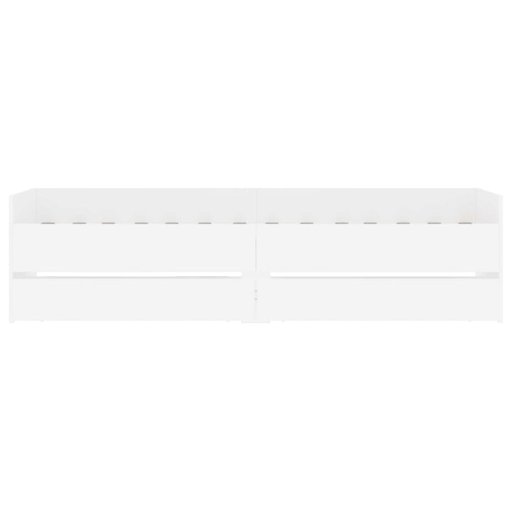 Sengestel med opbevaring Hvid 80 x 200 cm Konstrueret træ