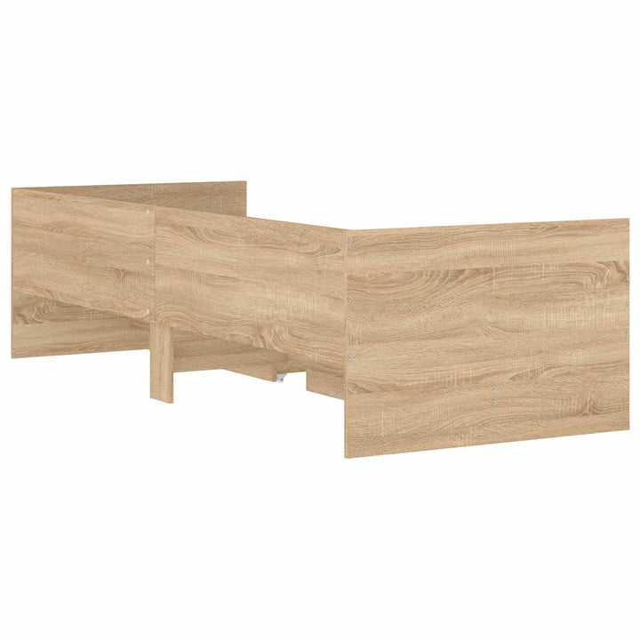 Sengestel med opbevaring Sonoma-eg 80 x 200 cm Konstrueret træ