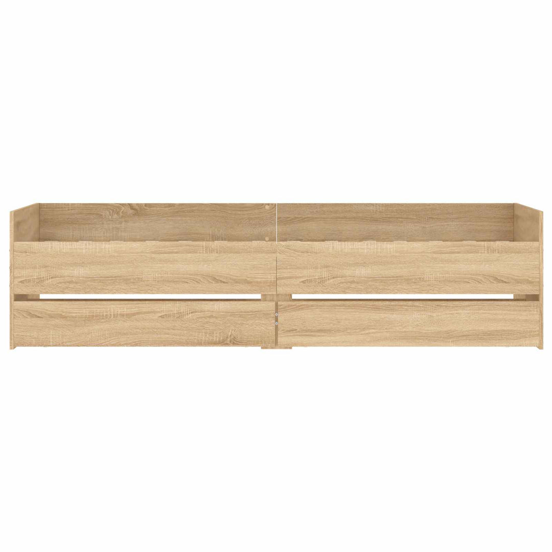 Sengestel med opbevaring Sonoma-eg 80 x 200 cm Konstrueret træ
