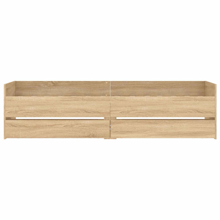 Sengestel med opbevaring Sonoma-eg 80 x 200 cm Konstrueret træ
