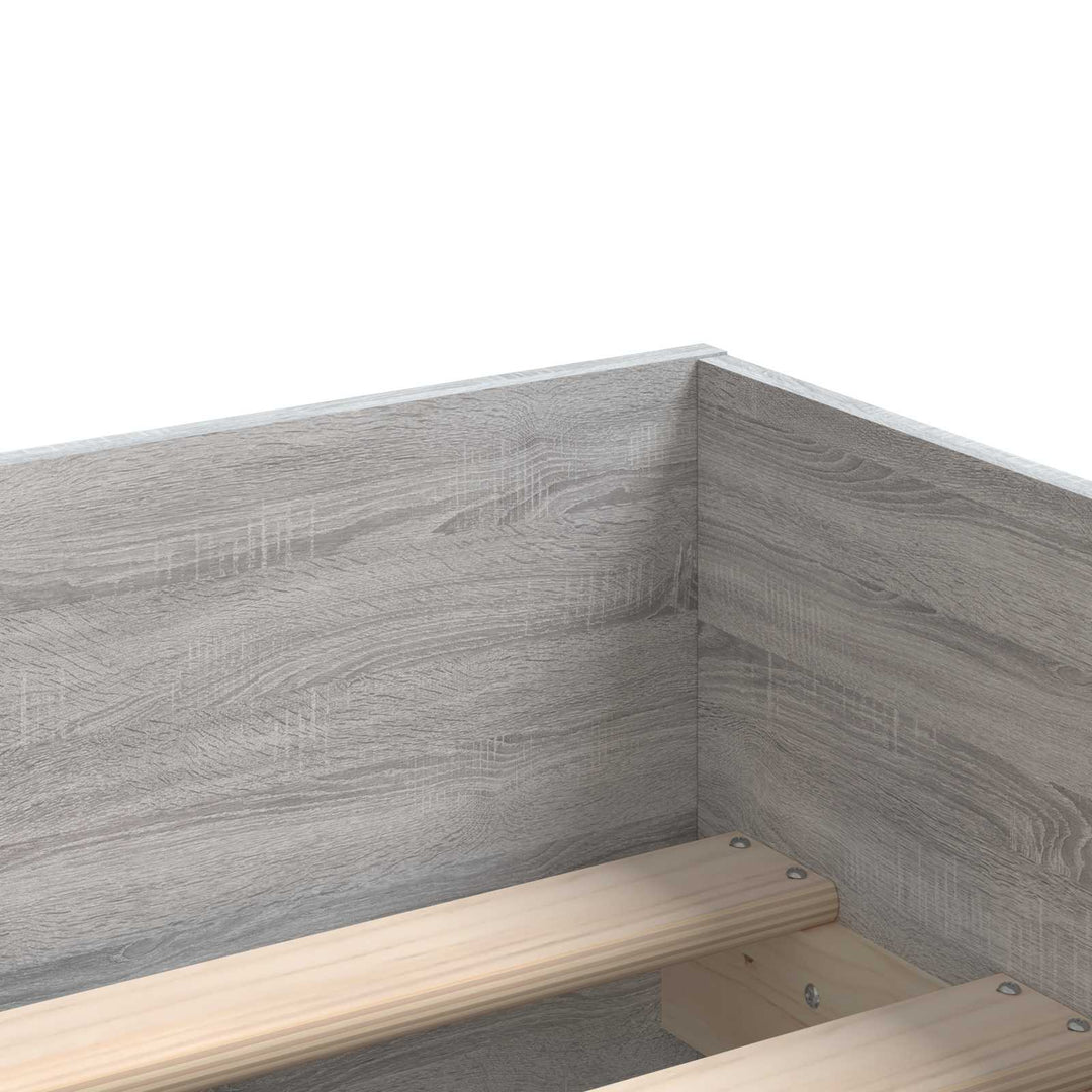 Sengestel med opbevaring Betongrå 80 x 200 cm Konstrueret træ