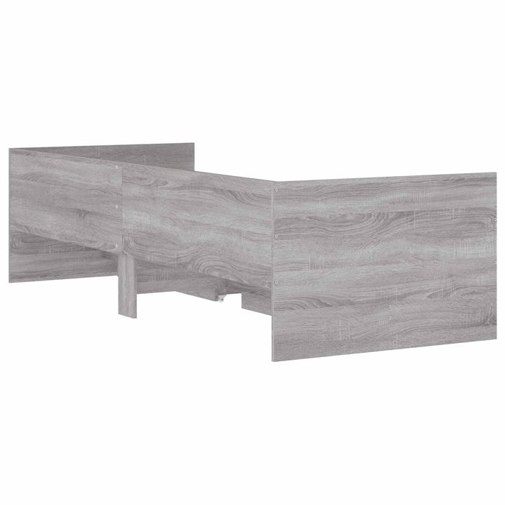 Sengestel med opbevaring Betongrå 80 x 200 cm Konstrueret træ