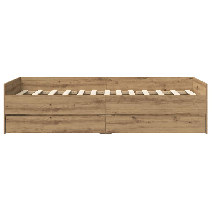 Sengestel med opbevaring Artisan-eg 80 x 200 cm Konstrueret træ