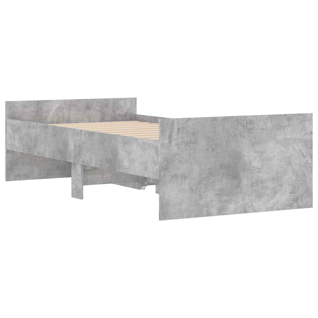 Sengestel med opbevaring Grå Sonoma 80 x 200 cm Konstrueret træ