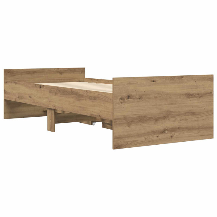 Sengestel med opbevaring Artisan-eg 80 x 200 cm Konstrueret træ
