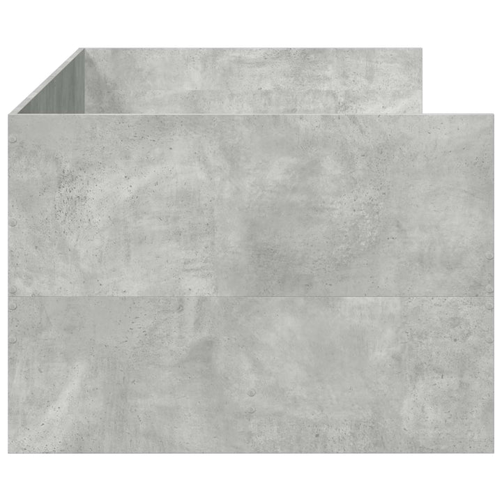 Sengestel med opbevaring Betongrå 80 x 200 cm Konstrueret træ