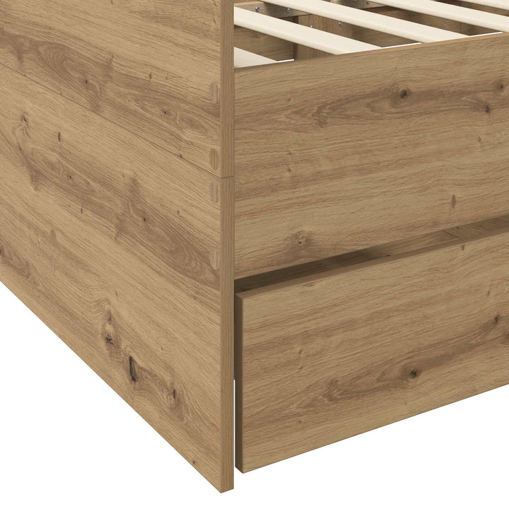 Daybed med skuffe med hovedgærde Artisan-eg Konstrueret træ