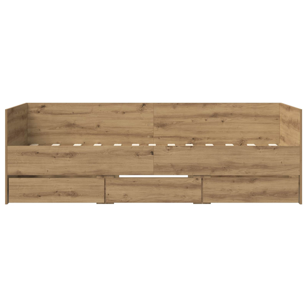 Sengestel med opbevaring Artisan-eg 80 x 200 cm Konstrueret træ