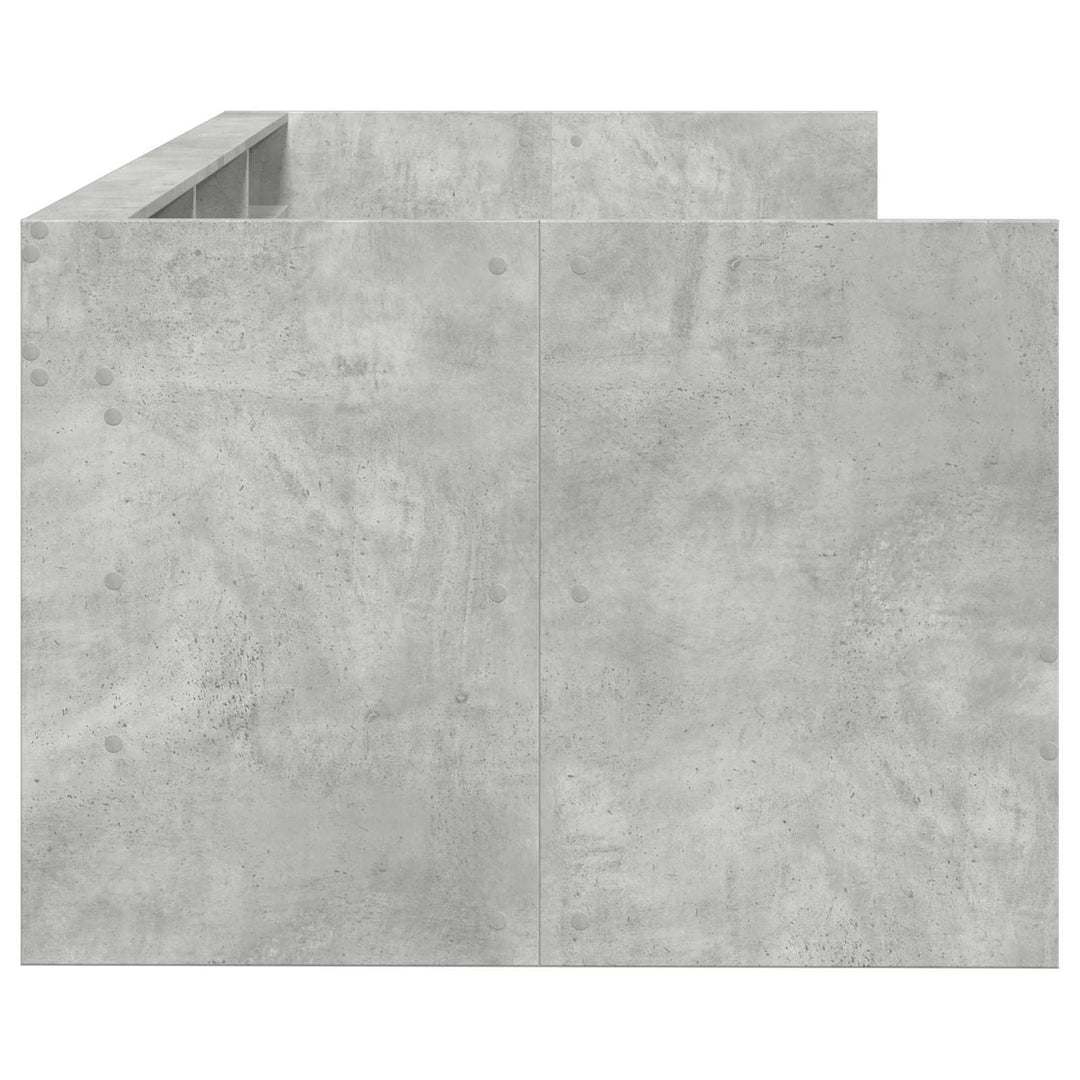 Sengestel med opbevaring Betongrå 80 x 200 cm Konstrueret træ