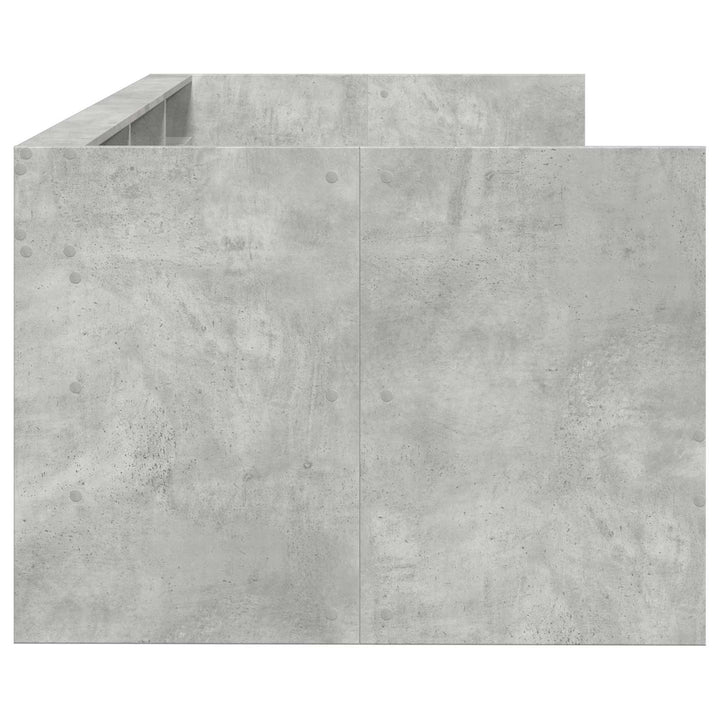 Sengestel med opbevaring Betongrå 80 x 200 cm Konstrueret træ