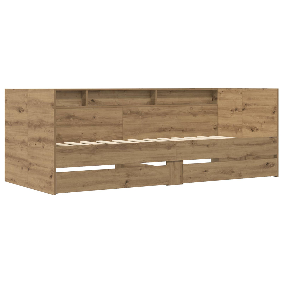 Daybed med skuffe med hylde Artisan-eg Konstrueret træ