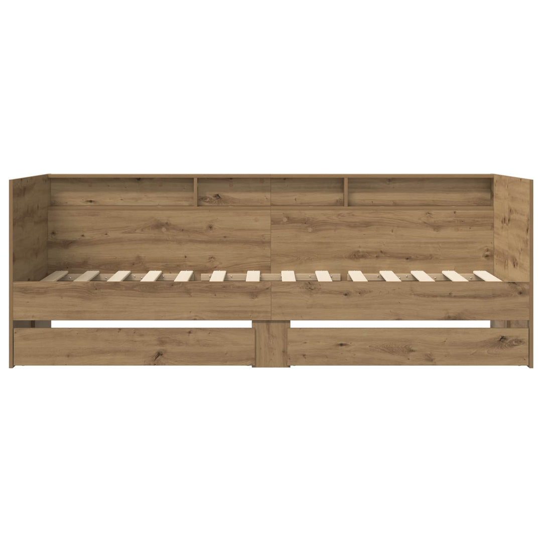 Sengestel med opbevaring Artisan-eg 80 x 200 cm Konstrueret træ