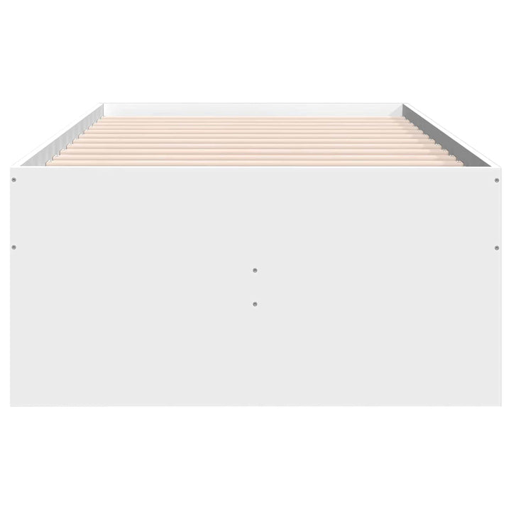Sengestel med opbevaring Hvid 80 x 200 cm Konstrueret træ