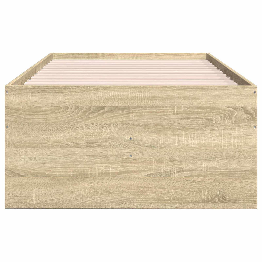 Sengestel med opbevaring Sonoma-eg 80 x 200 cm Konstrueret træ