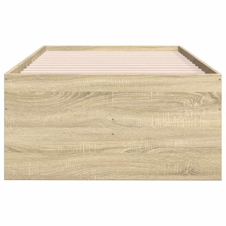 Sengestel med opbevaring Sonoma-eg 80 x 200 cm Konstrueret træ