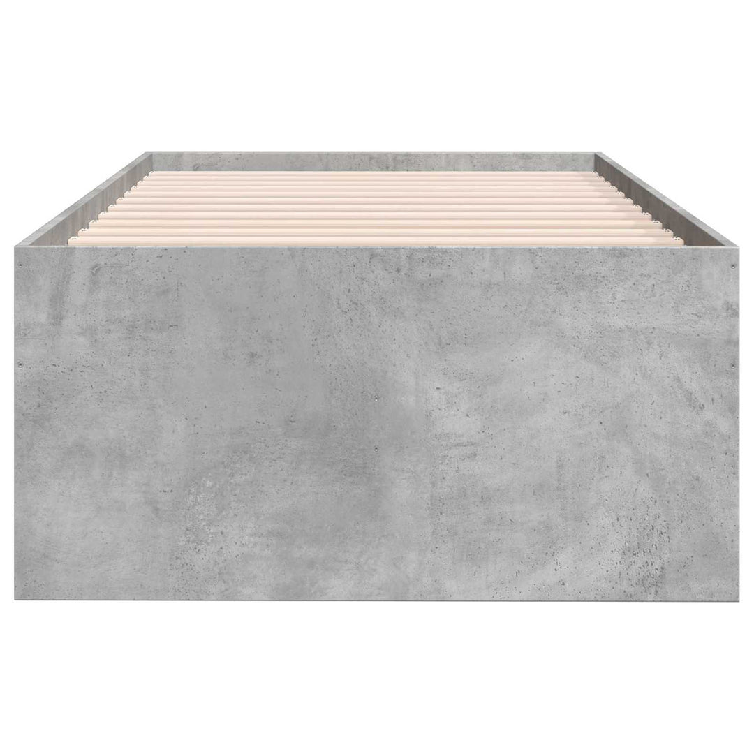Sengestel med opbevaring Betongrå 80 x 200 cm Konstrueret træ