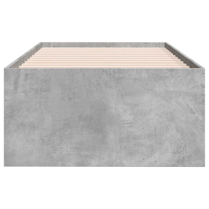 Sengestel med opbevaring Betongrå 80 x 200 cm Konstrueret træ