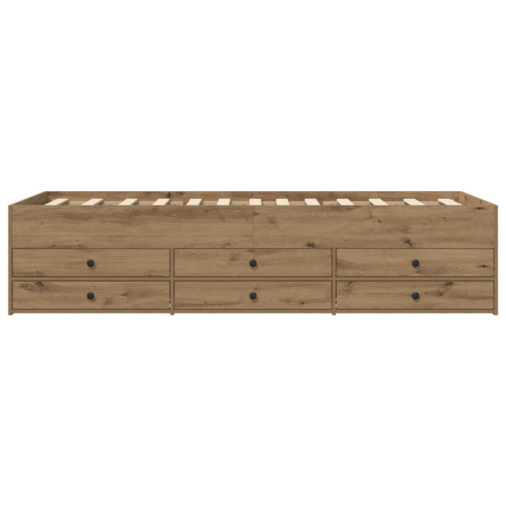 Sengestel med opbevaring Artisan-eg 80 x 200 cm Konstrueret træ