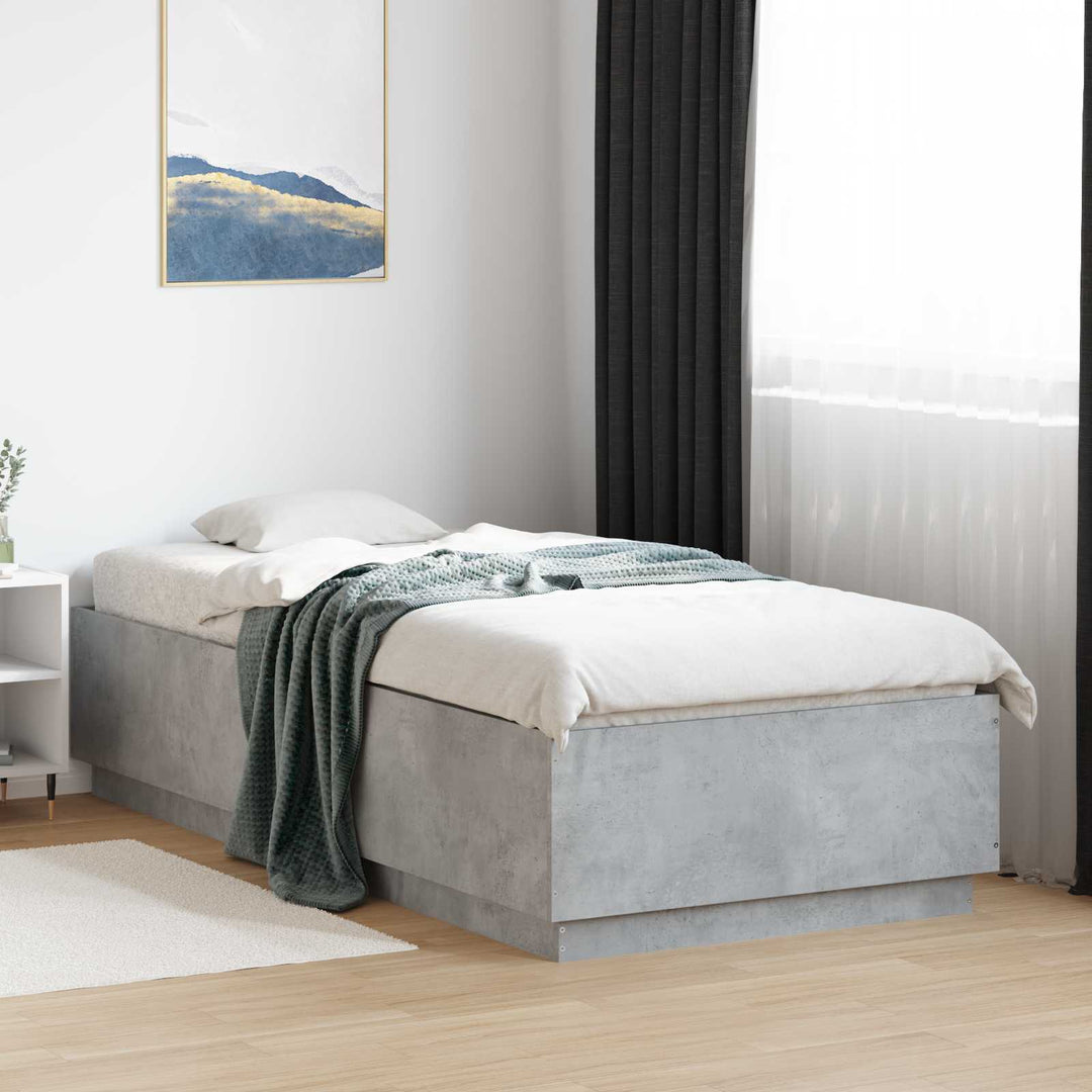 Sengestel Betongrå 80 x 200 cm Konstrueret træ