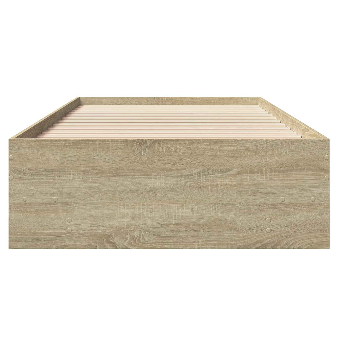 Sengestel med hylde Sonoma-eg 80 x 200 cm Konstrueret træ