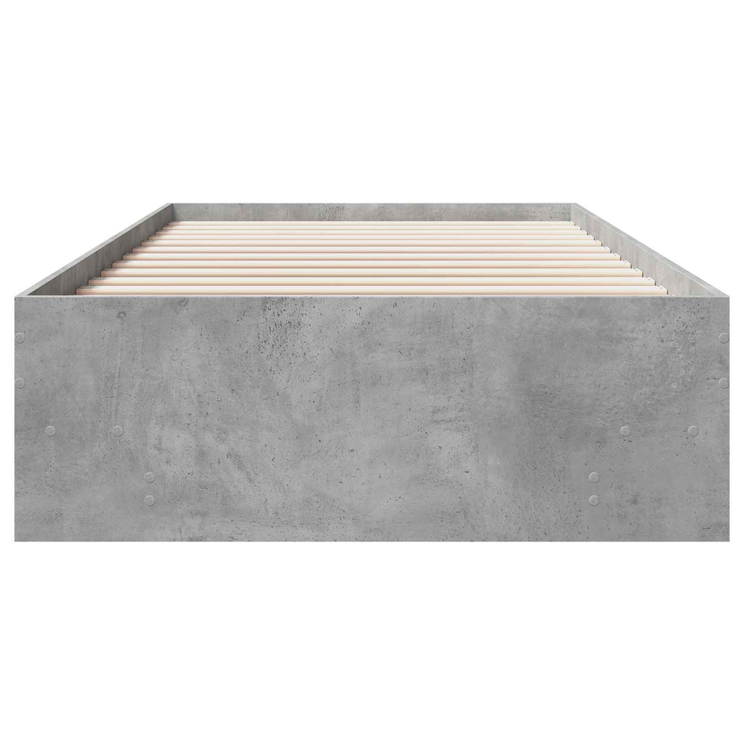 Sengestel med hylde Grå Sonoma 80 x 200 cm Konstrueret træ