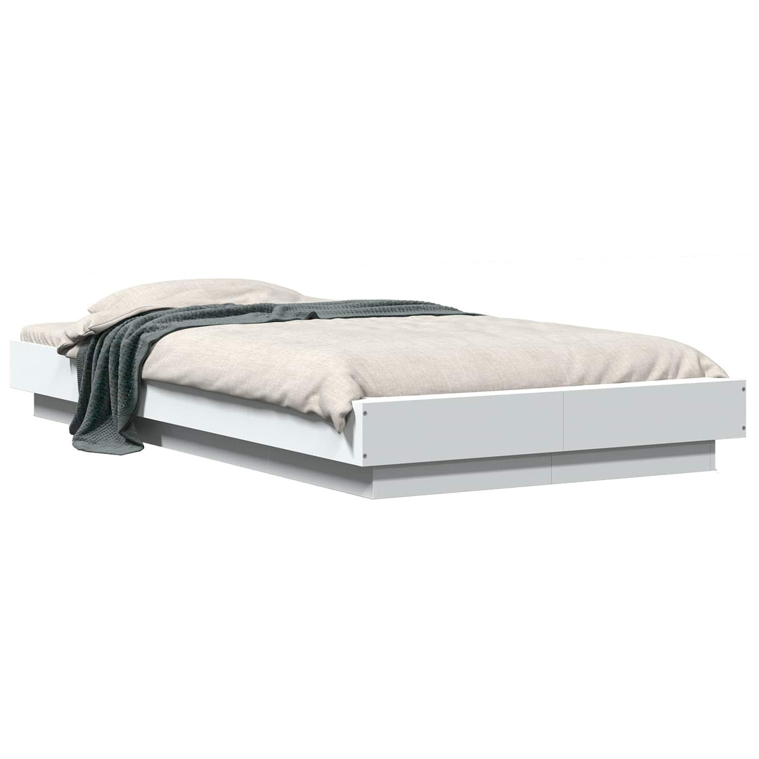 Gulvsengramme Hvid 80 x 210 cm Konstrueret træ
