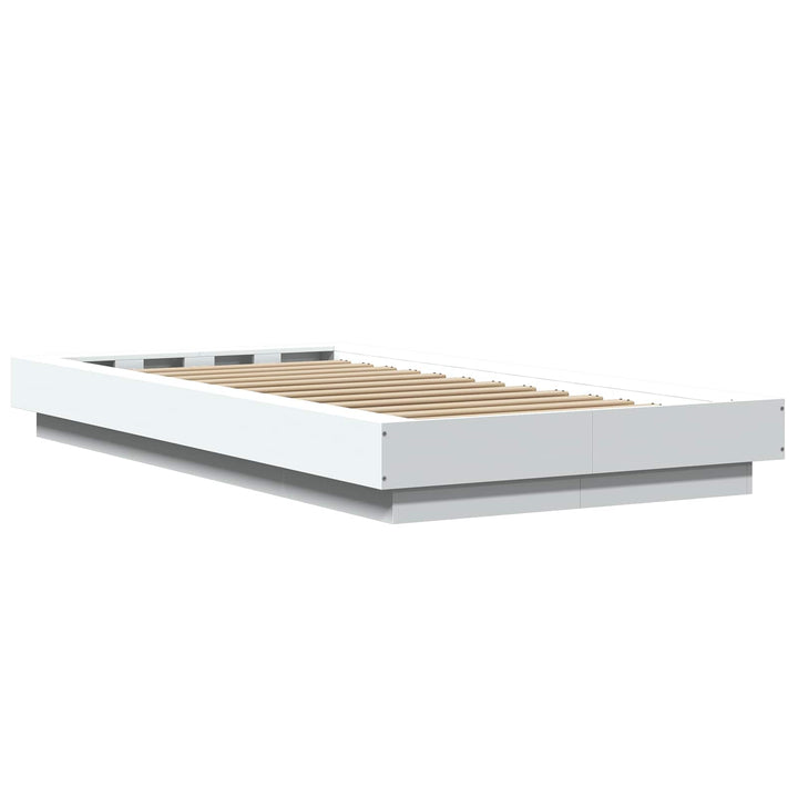 Gulvsengramme Hvid 80 x 210 cm Konstrueret træ