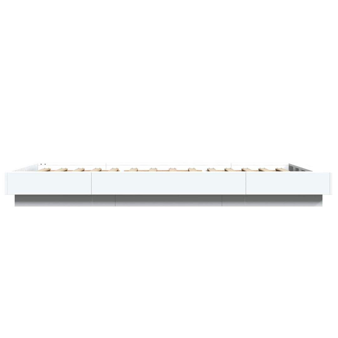 Gulvsengramme Hvid 80 x 210 cm Konstrueret træ