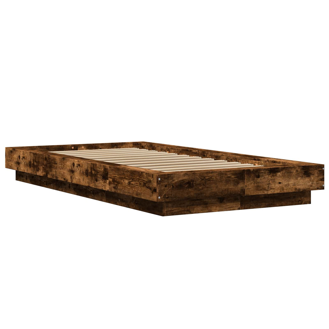 Gulvsengramme Røget eg 80 x 210 cm Konstrueret træ