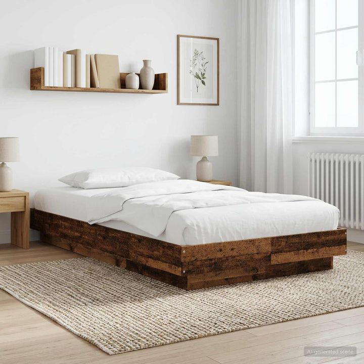 Gulvsengramme Gammelt træ 80 x 210 cm Konstrueret træ